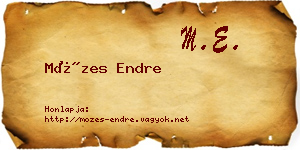 Mózes Endre névjegykártya